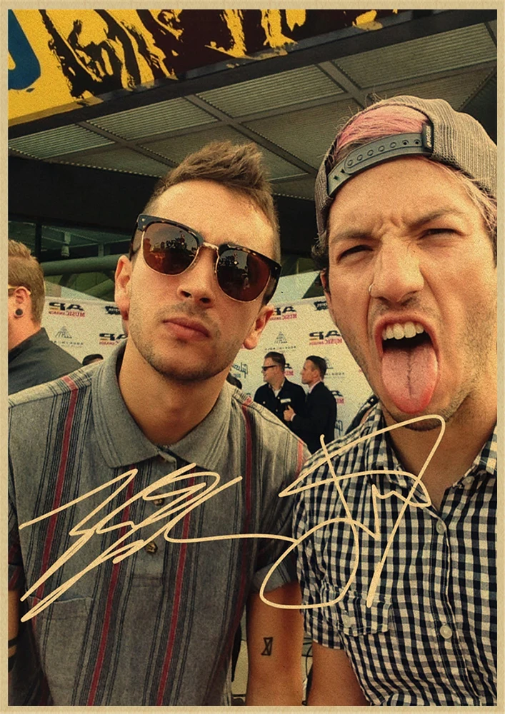 Twenty One Pilots винтажная Ретро рок группа музыкальная гитара крафт бумага постер
