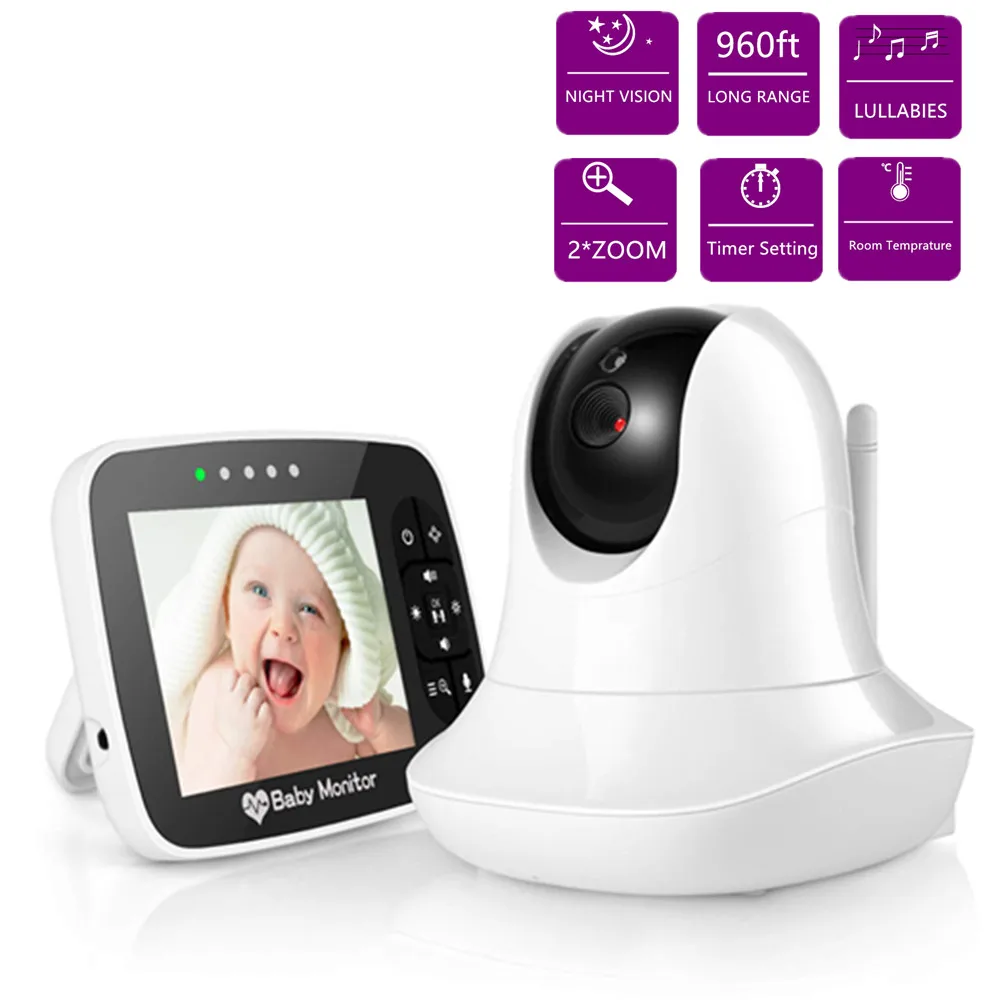 Беспроводная видеоняня с функцией ночного видения 3 5 дюйма|Радионяни| |