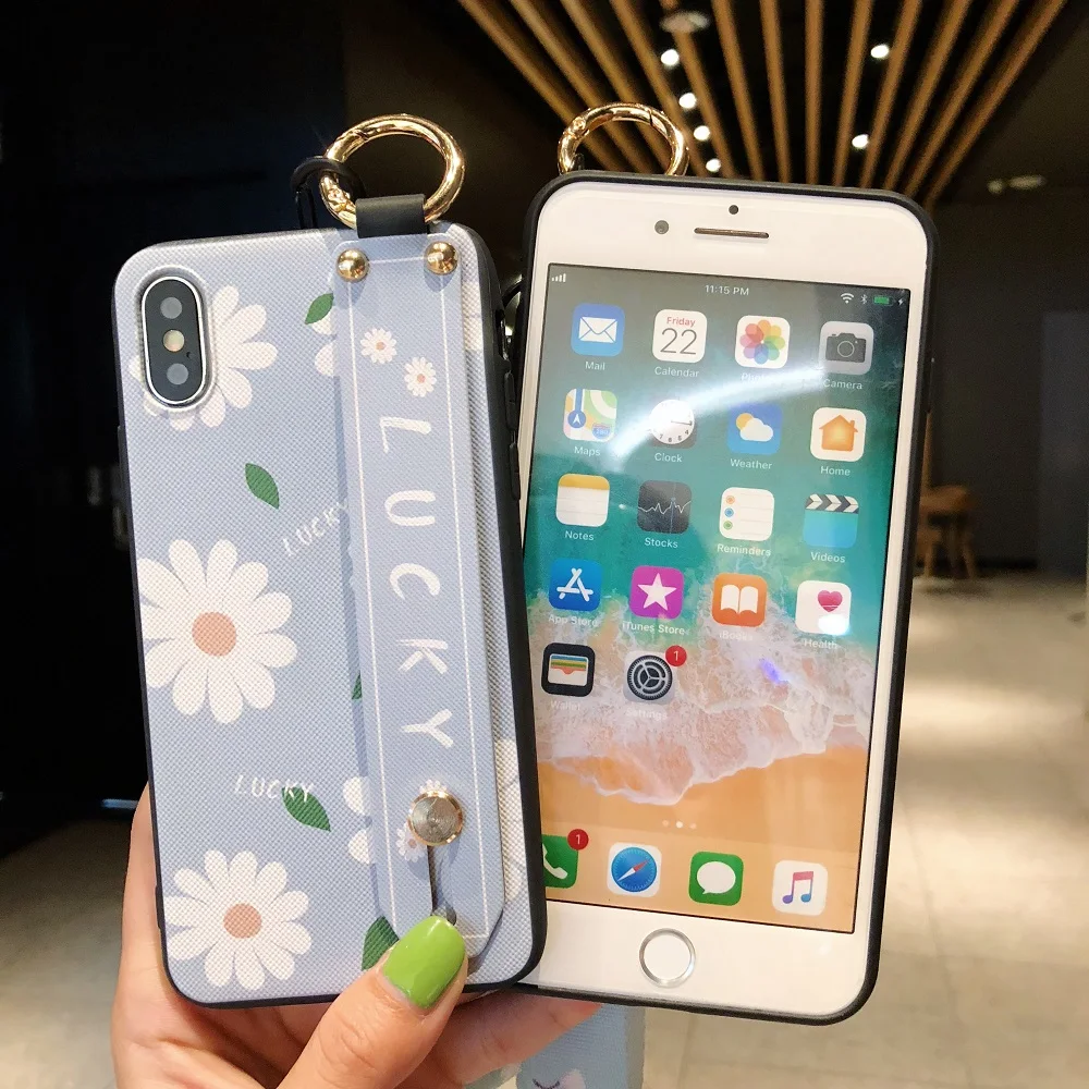 Напульсник с подставкой для Huawei Nova 3 3i 4 Honor 8X10 V20 ремешок для телефона чехол для Huawei Mate 20 P20 P30 Pro Lite ТПУ чехол