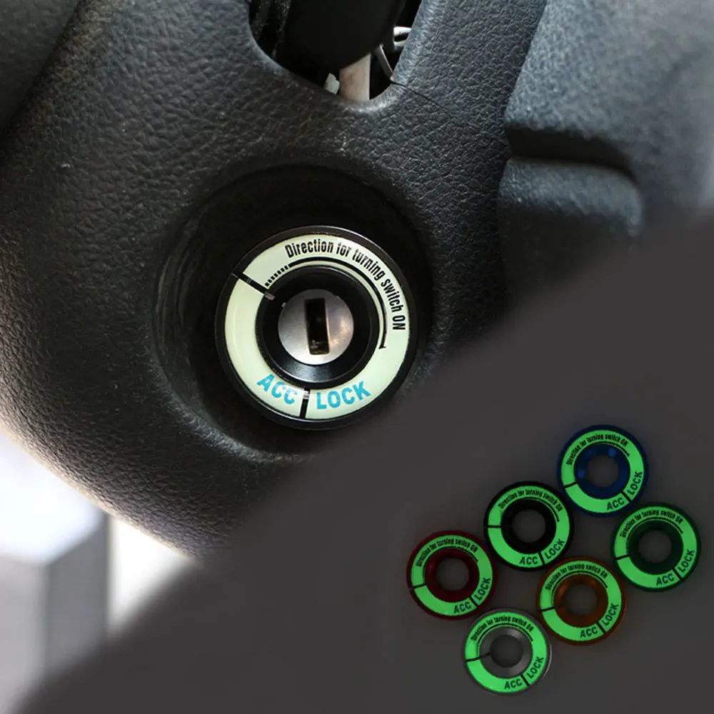 

Zlord Luminous Ignition Key Ring Switch Trim Sticker for Volkswagen VW GOLF 4 5 6 7 MK7 JETTA MK6 MK5 POLO Passat B5 B6 B7