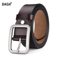 ladies all match good quality genuine leather belt alloy buckle metal metal casual style belts for women 3 3cm wide ak016