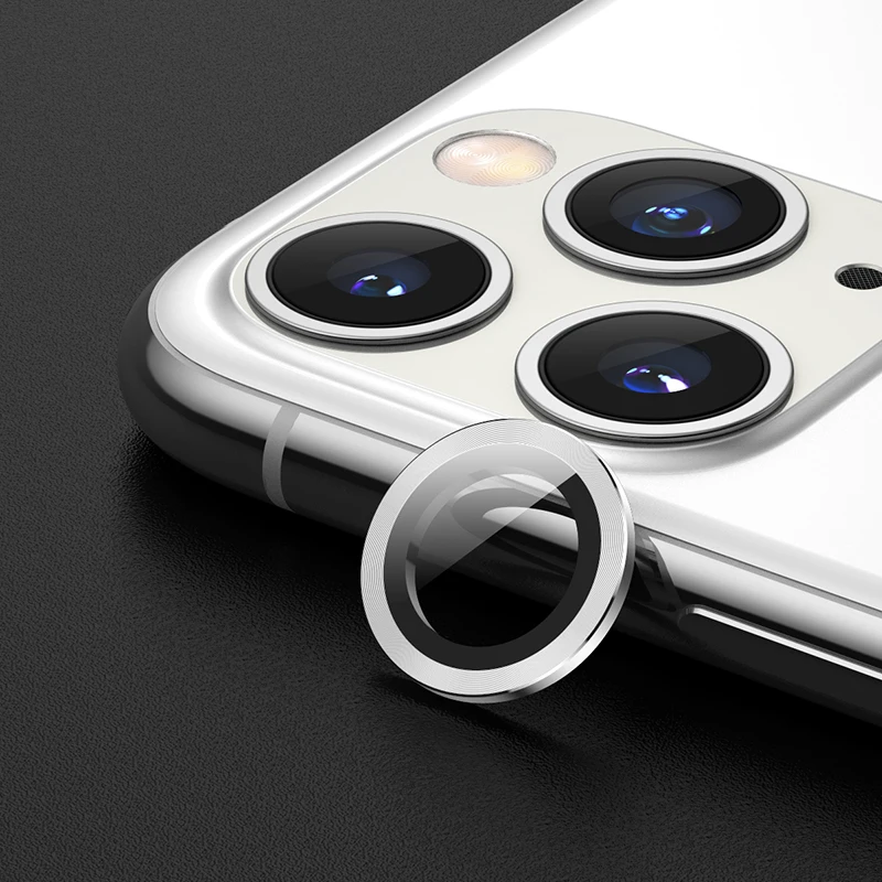 Защитная пленка для экрана объектива камеры iPhone 11 Pro Max металлическая рамка