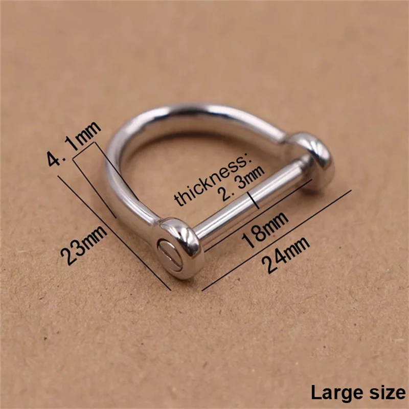 1 x D образная Скоба из нержавеющей стали Пряжка для брелока кольцо крючок