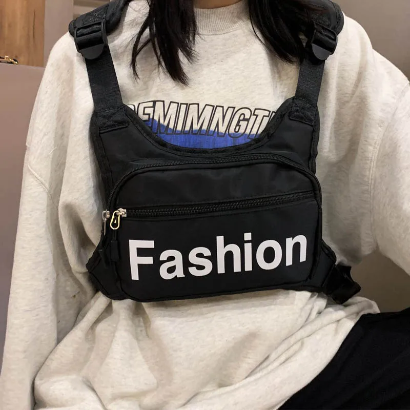 

Fashion Chest Rig Bag For Men Waist Bag Hip hop streetwear functional Tactical Chest Mobile Phone Bags Male Fanny Pack Casual
