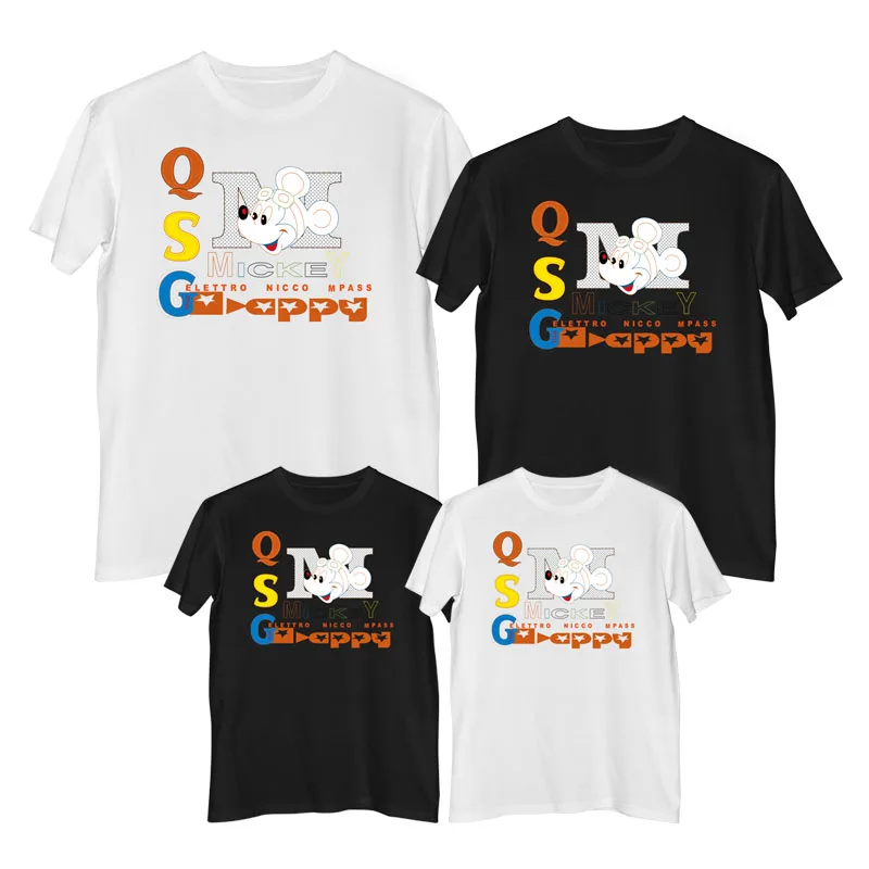 Футболка с изображением Диснея Микки Мауса удобная летняя модная одежда из 100%