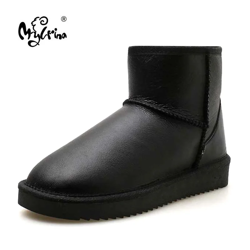 

Wholesale Snow Boots Women Waterproof Australia Winter Warm Shoes Non-Slip Rubber Sole 100% Genuine Sheepskin Leather Big Size