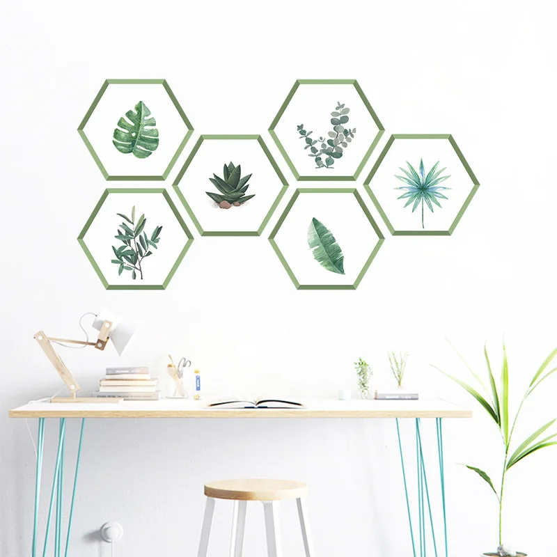 

Various plant photo frames Wall Sticker for showcase Living room background home decoration Mural Decals wallpaper stickers