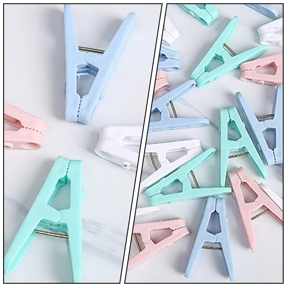 

100pcs Sock Fixing Clips Windproof Clothespins Practical Clothespins