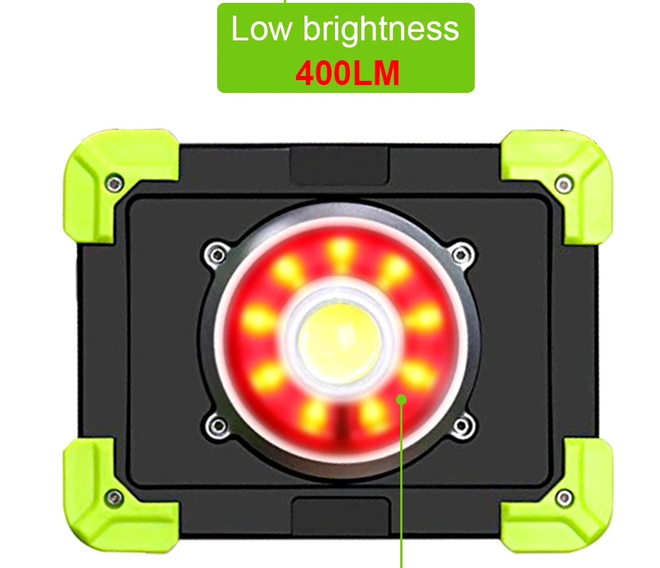 

6000mAh 20W LED Work Lights COB USB Rechargable Portable Spotlight Waterproof Work Lamp for Hunting Camping Emergency Car Repair