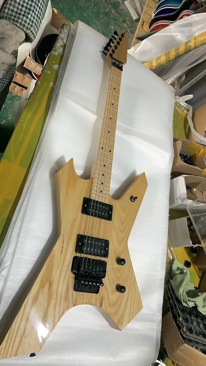 Оптовая продажа гитары на заказ 6-струнная электрическая гитара из пепла с