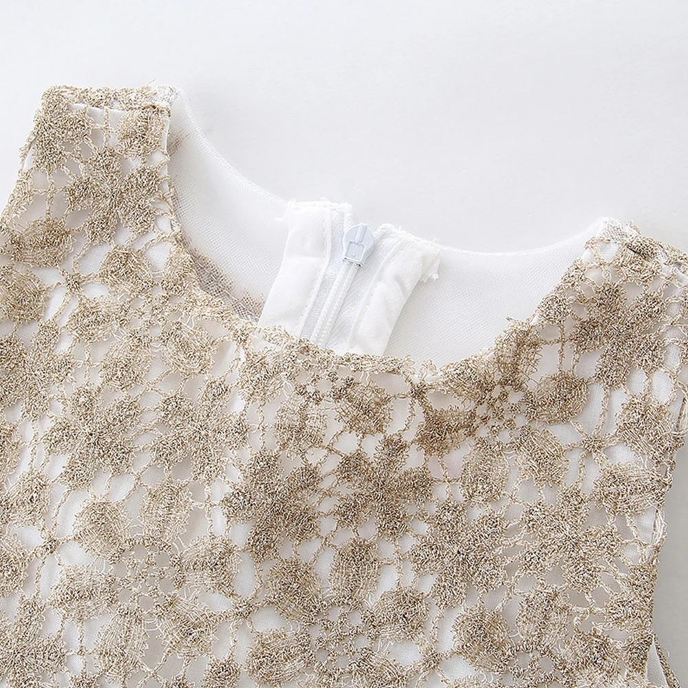 Платье для маленьких девочек LittleSpring цветочное кружевное шифоновое платье