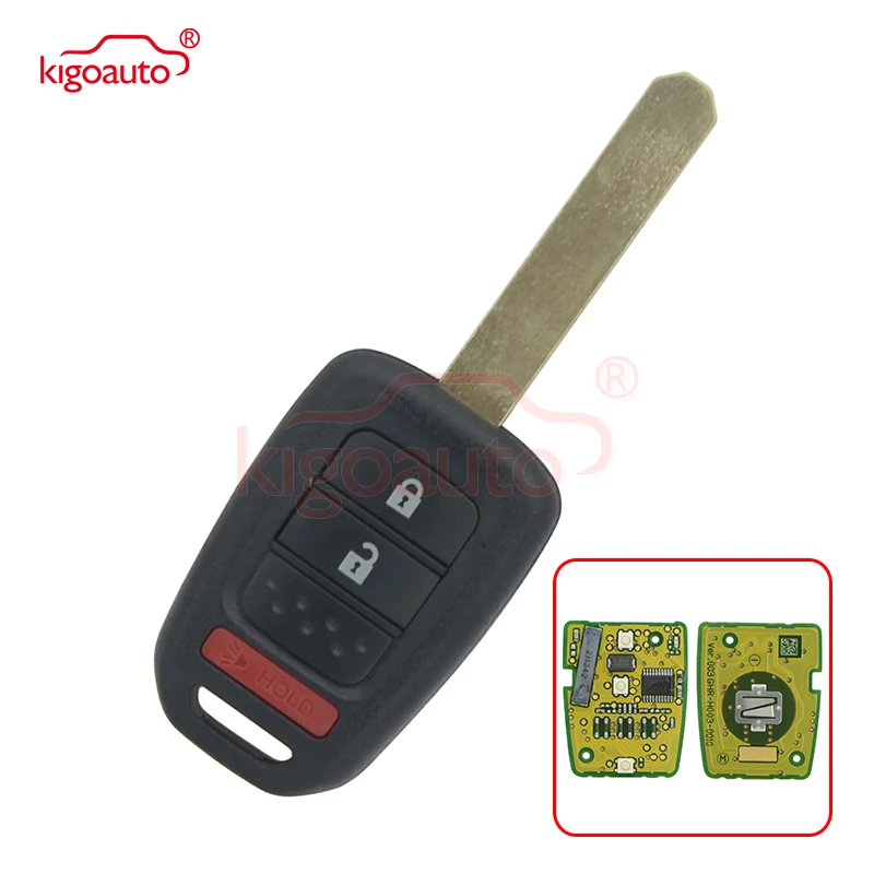 Kigoauto MLBHLIK6-1T для Honda Accord Civic CRV дистанционный ключ 2 кнопки с panic HON66 лезвие 313,8 МГц 2013
