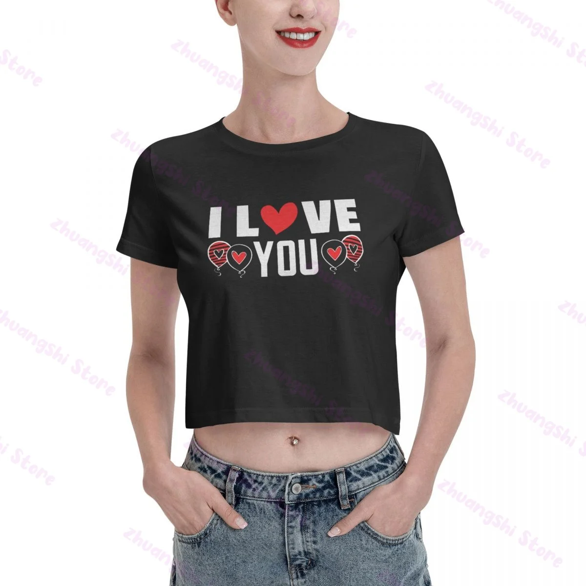 Популярная женская футболка в стиле Я люблю тебя | Женская одежда