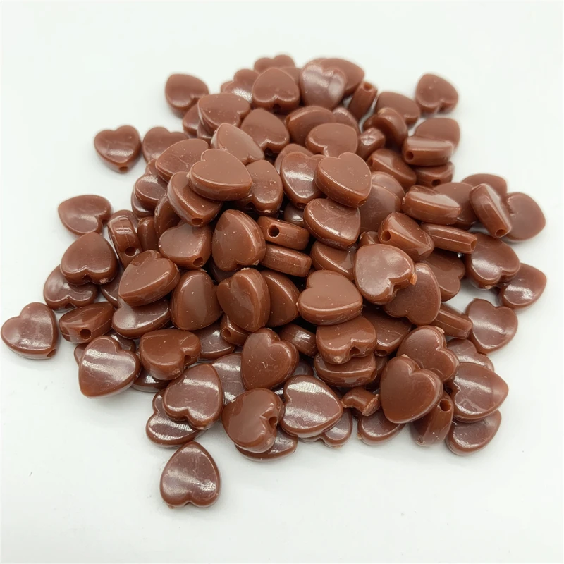 Акриловые бусины в форме сердца 50 шт./лот 8 мм бусины-разделители для изготовления