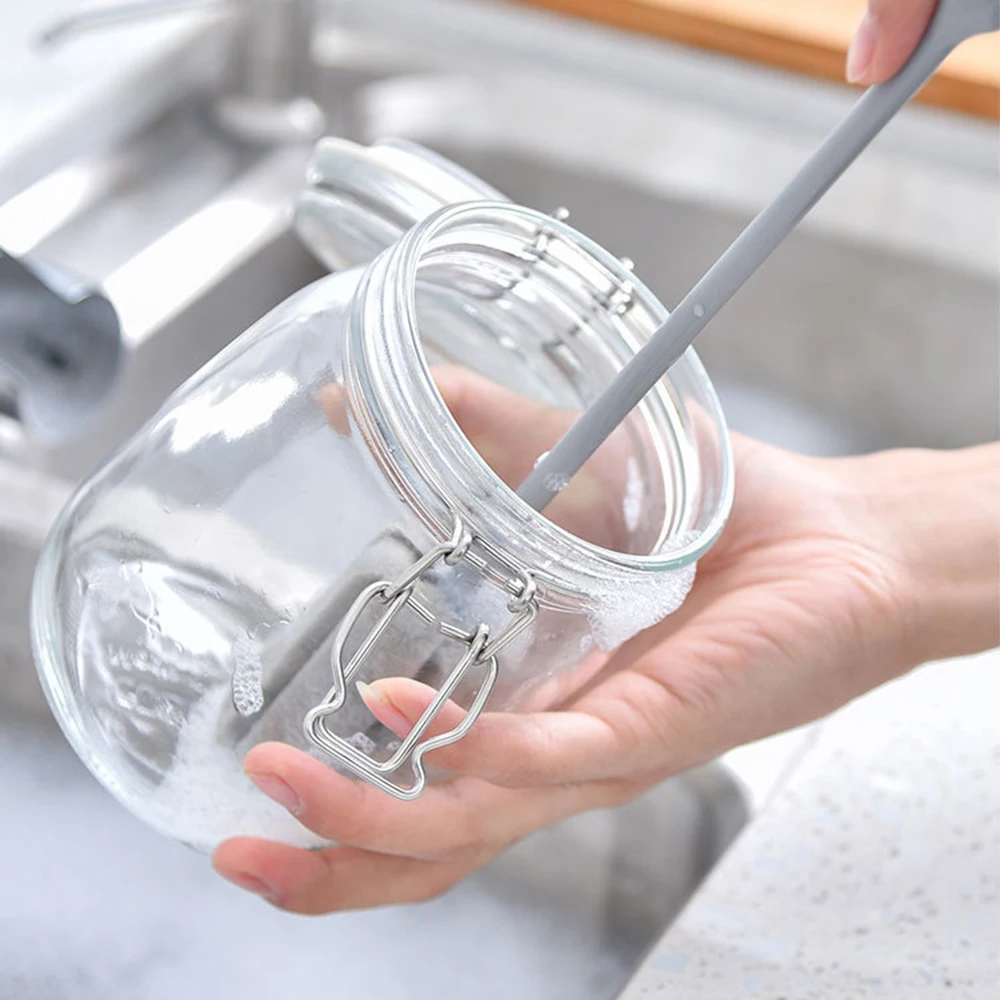 Ложки с длинной ручкой щетка мульти Функция вина для чистки стекла серый