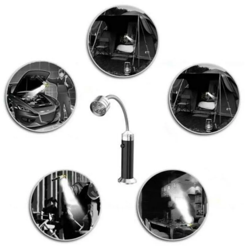 2 шт. Портативный Магнитный светодиодный гриль светильник 360 градусов