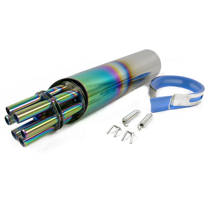 Мотоцикл глушитель Отшелушивание пушки Гатлинга Стиль Нержавеющая сталь