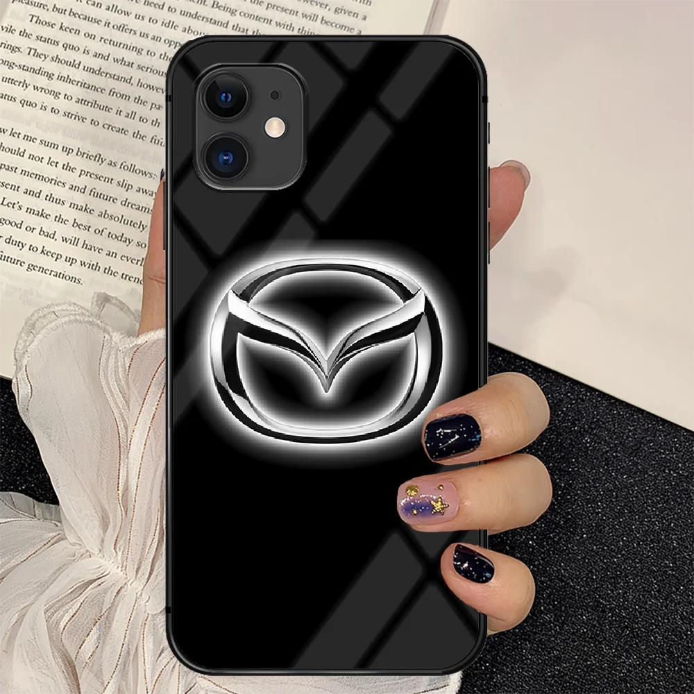 

Mazda Sports car Phone Tempered Glass Case Cover For IPhone 6 6S 7 8 11 12 X Xr Xs Se 2020 Pro Max Plus Mini Hot Soft Shell