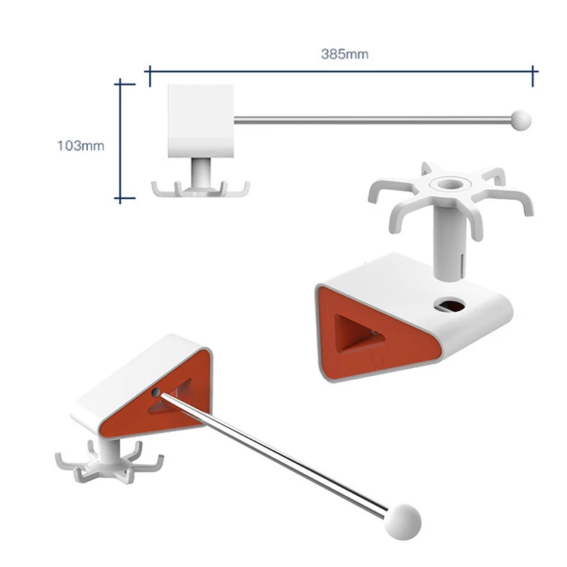 

Seamless Rotating Hook With Steel Pipe No Drilling Multipurpose Kitchen Bathroom Home Wall Hook C66