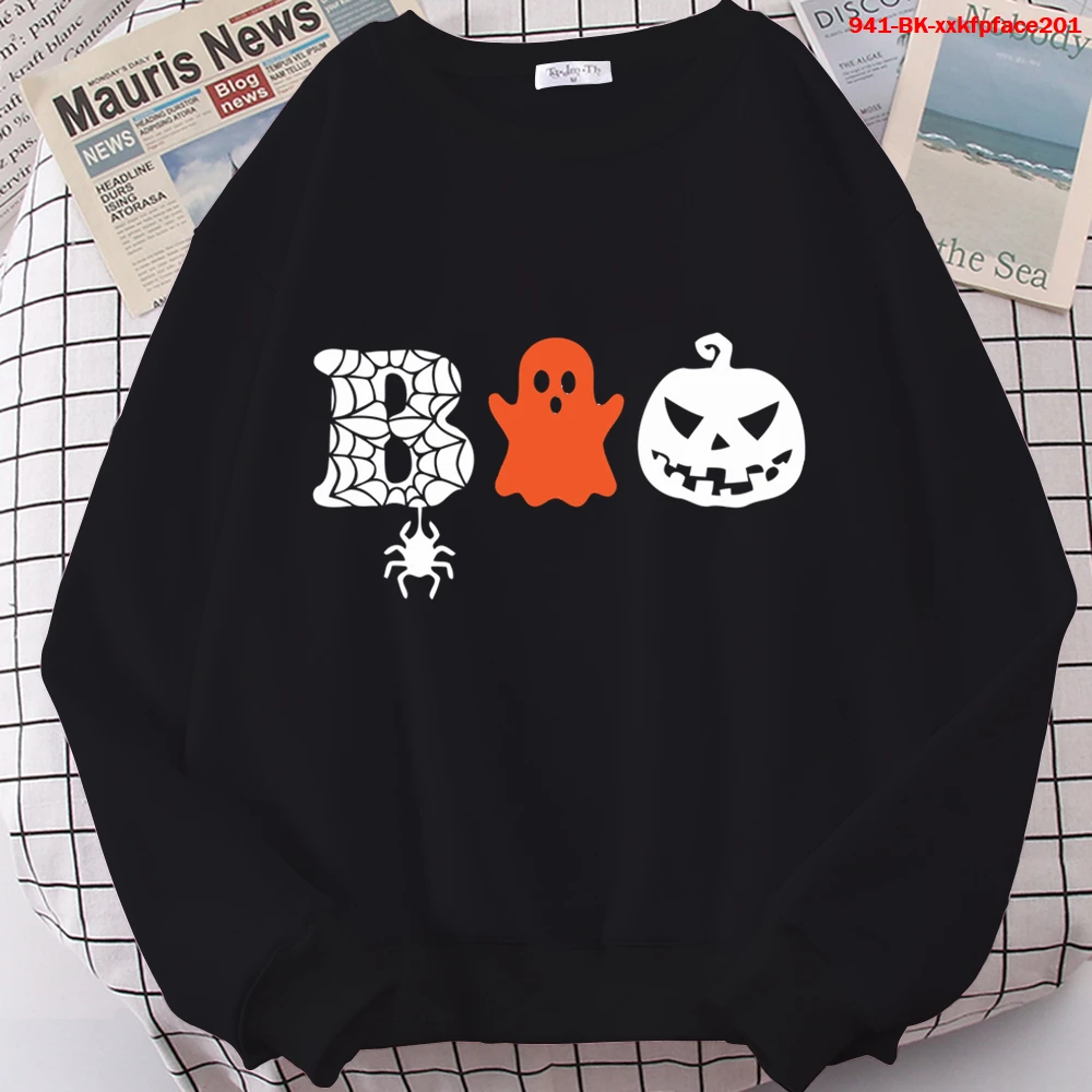 

Harajuku Kawaii Pumpkin Face Print Graphic Oversized Hoodie Women Streetwear Kawaii Halloween Sweatshirt Funny Hoodies Femme
