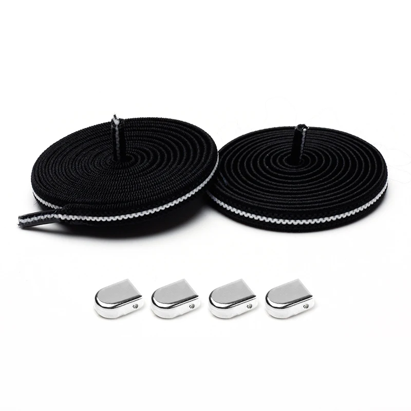 Elastic Shoelaces No Tie Shoe laces Outdoor Leisure Sneakers Quick Safety Flat Shoe lace Kids And Adult Unisex Lazy laces 1 Pair