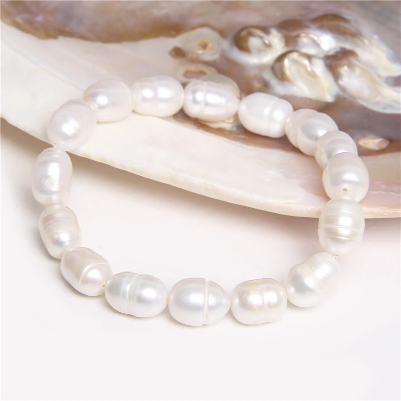 Браслет из натурального барочного жемчуга 8-10 мм | Украшения и аксессуары