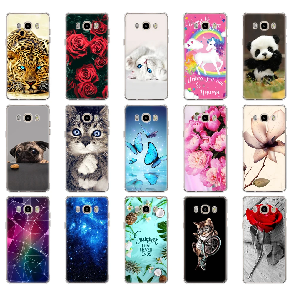 Soft TPU silicon Case FOR Samsung Galaxy J7 2016 Case J710 J710F Cover FOR Samsung J7 2016 Case shell