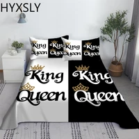 black white queen king bed sheet 23pcs set digital print for adult polyester bed flat sheet with pillowcase bedding bed linen
