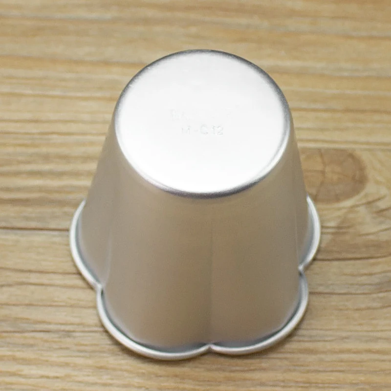 

10Pcs Five-Petaled Flower Shape Aluminium Alloy Egg Tarts Molds Mousse Cake Mold Diy Jelly Pudding Moulds