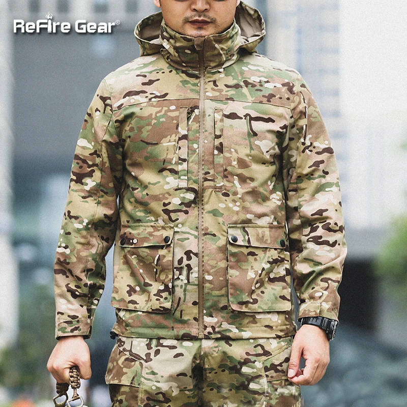 Куртка ReFire Gear Мужская тактическая уличная Военная камуфляжная