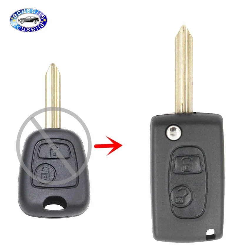 2 кнопки Модифицированная откидная оболочка ключа дистанционного управления SX9