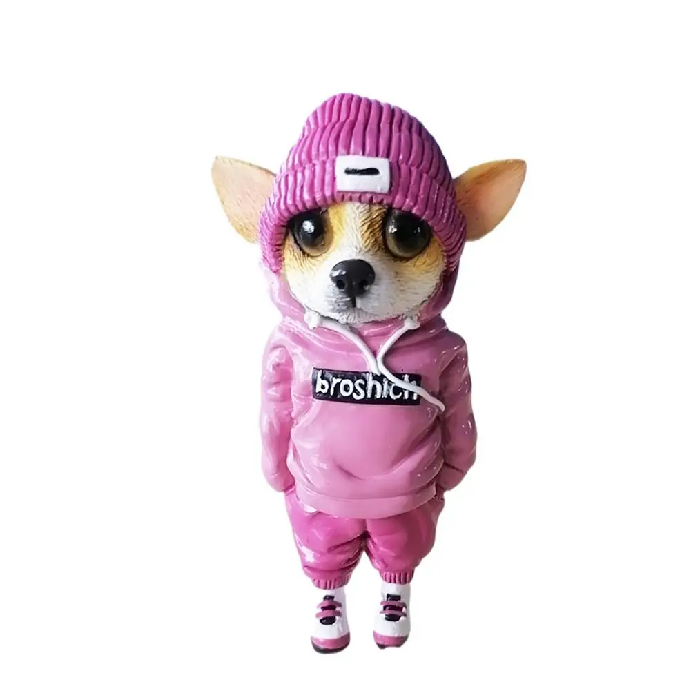 

Стоящая собака, полимерная кукла ручной работы, привлекательный щенок, скульптура, кукла, классное животное, фотоукрашение для дома и офиса