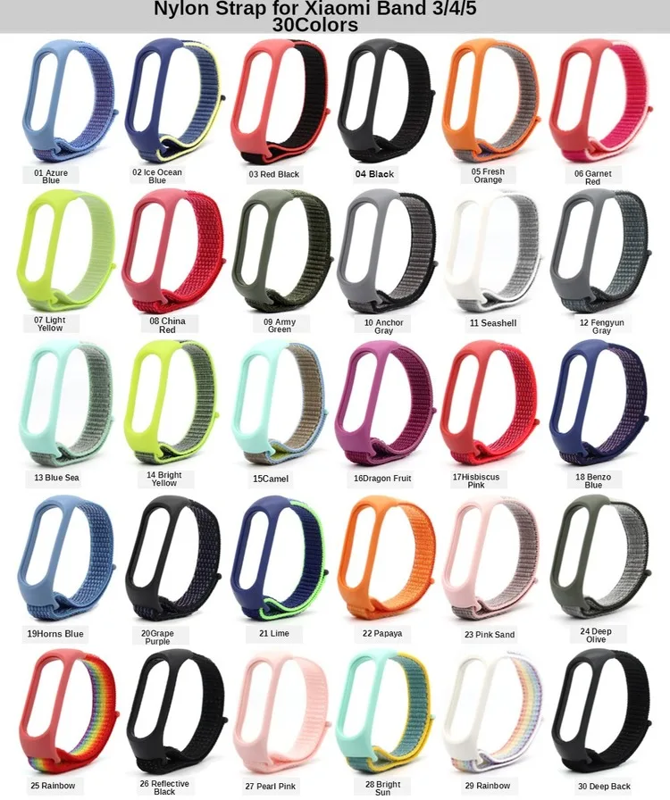 

Sport Nylon Strap For Xiaomi Mi Band 6 5 4 3 Bracelet Breathable Wrist Strap Silicone Case Watch Strap for Xiaomi 5 Watch Bands