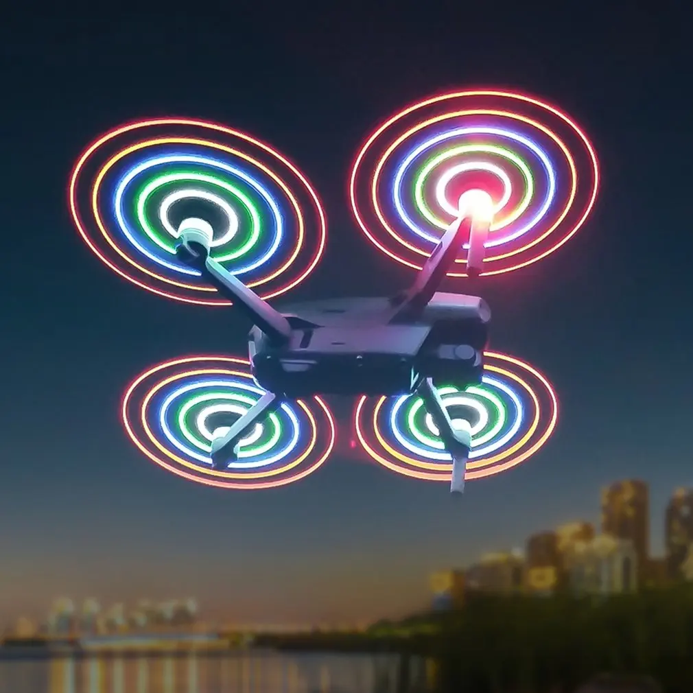 

LED Lights Flash Propeller 7238F Rechargeable Propeller Night Flying For DJI Mavic Air 2 Drone Propeller