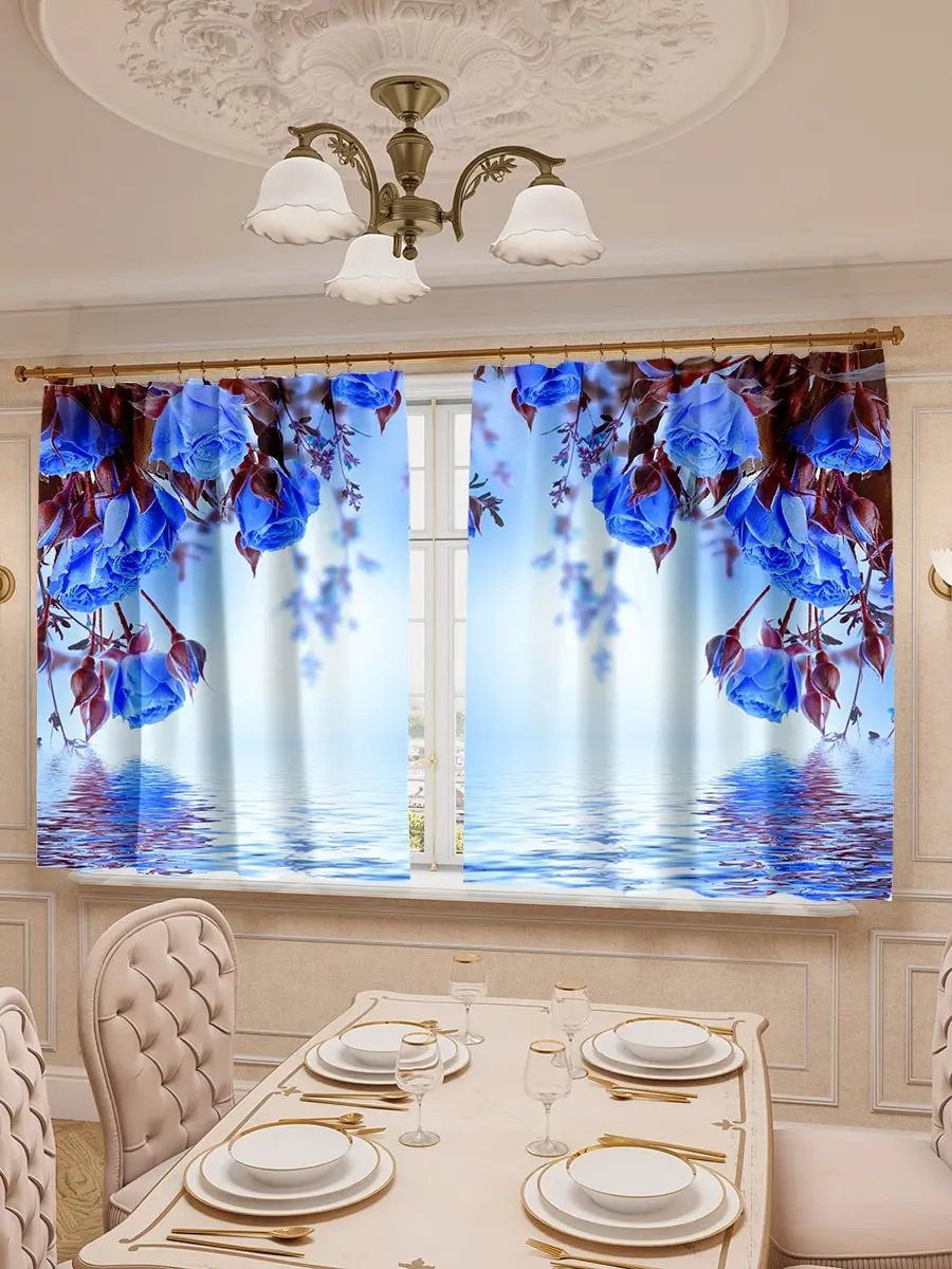 Фотошторы для кухни LeJoy Home из габардина 180х290 см. (2 шт. 145х180 см (каждая). | Дом и сад