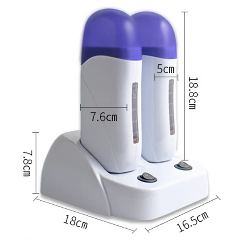 Double Depilatory Wax Heater Hot Body Hair Removal Roll on Depilation Waxing Machine Salon Beauty with Base UK Plug | Бытовая техника