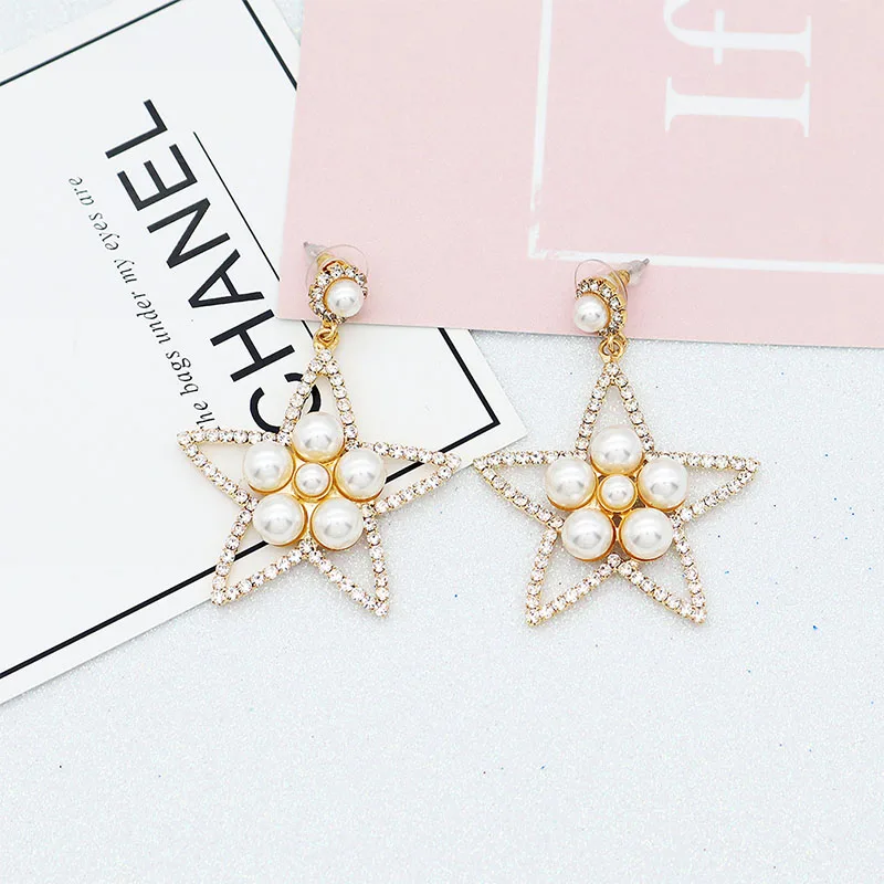 QYY жемчужные пять звезд дизайнерские трендовые ювелирные изделия Женские