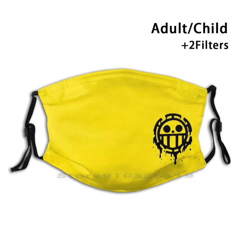 

One Piece Flag Heart - Mask Print Reusable Pm2.5 Filter DIY Mouth Mask Kids One Piece Heart Flag One Piece Heart Heart Flag The