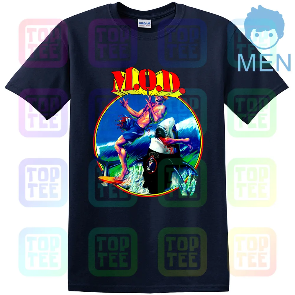 Тёмно-синий M.O.D. SURFIN' M.O.D. Метод уничтожения S.O.D. Новая Серая Футболка CROSSOVER - Цвет: Тёмно-синий