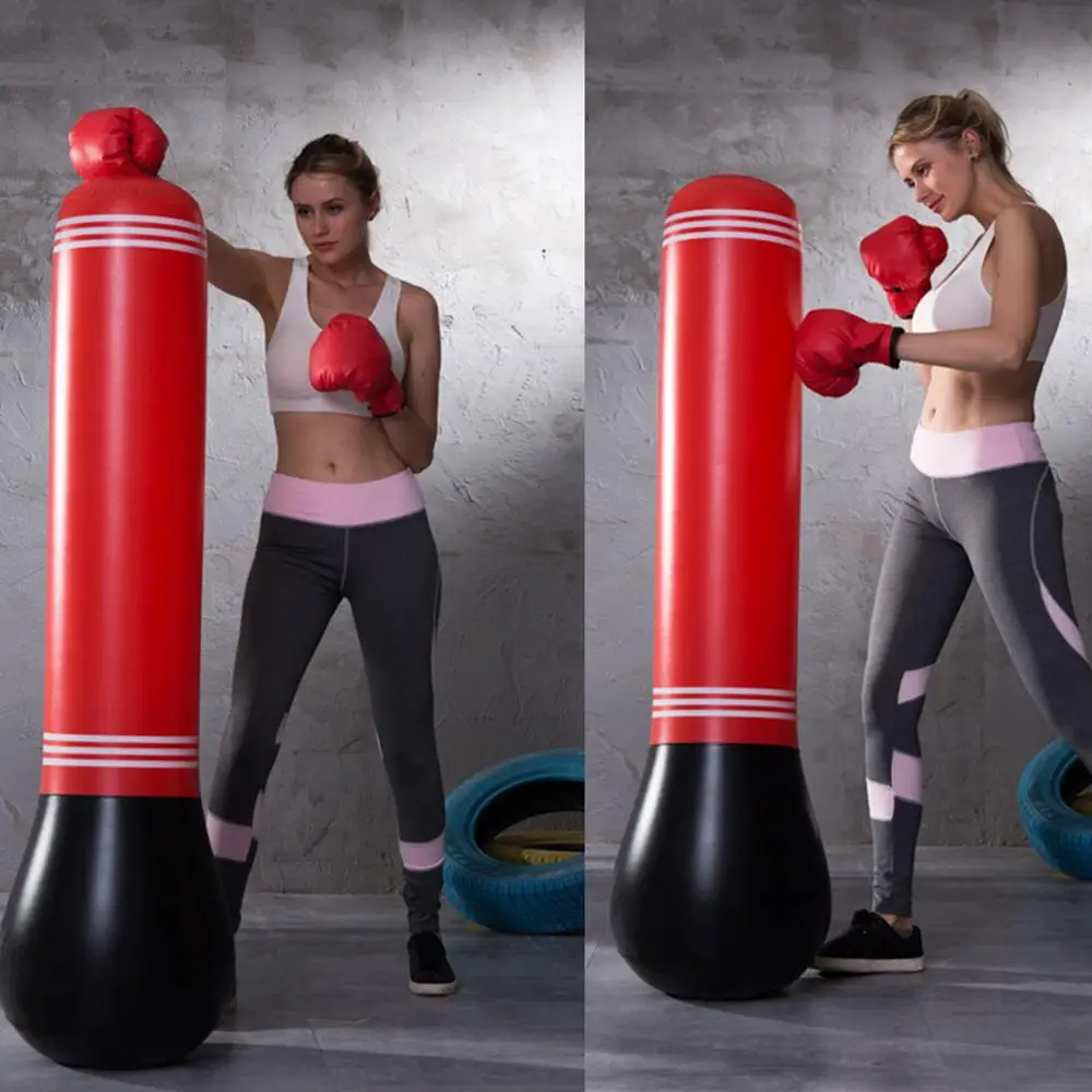 

1.5m Inflatable Boxing Column Vertical Strike Column Family Fitness Practice Boxing Pile Sandbags Plus Inflatable Tube