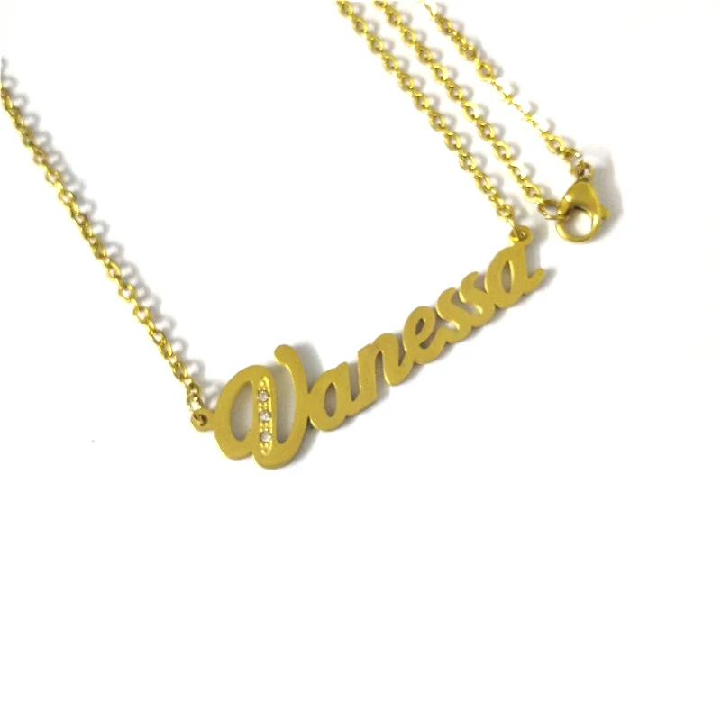 

FairLadyHood "Vanessa" Personalized Name Necklace Custom Name Necklace Custom Jewelry Necklace Women Customized Gift For Her