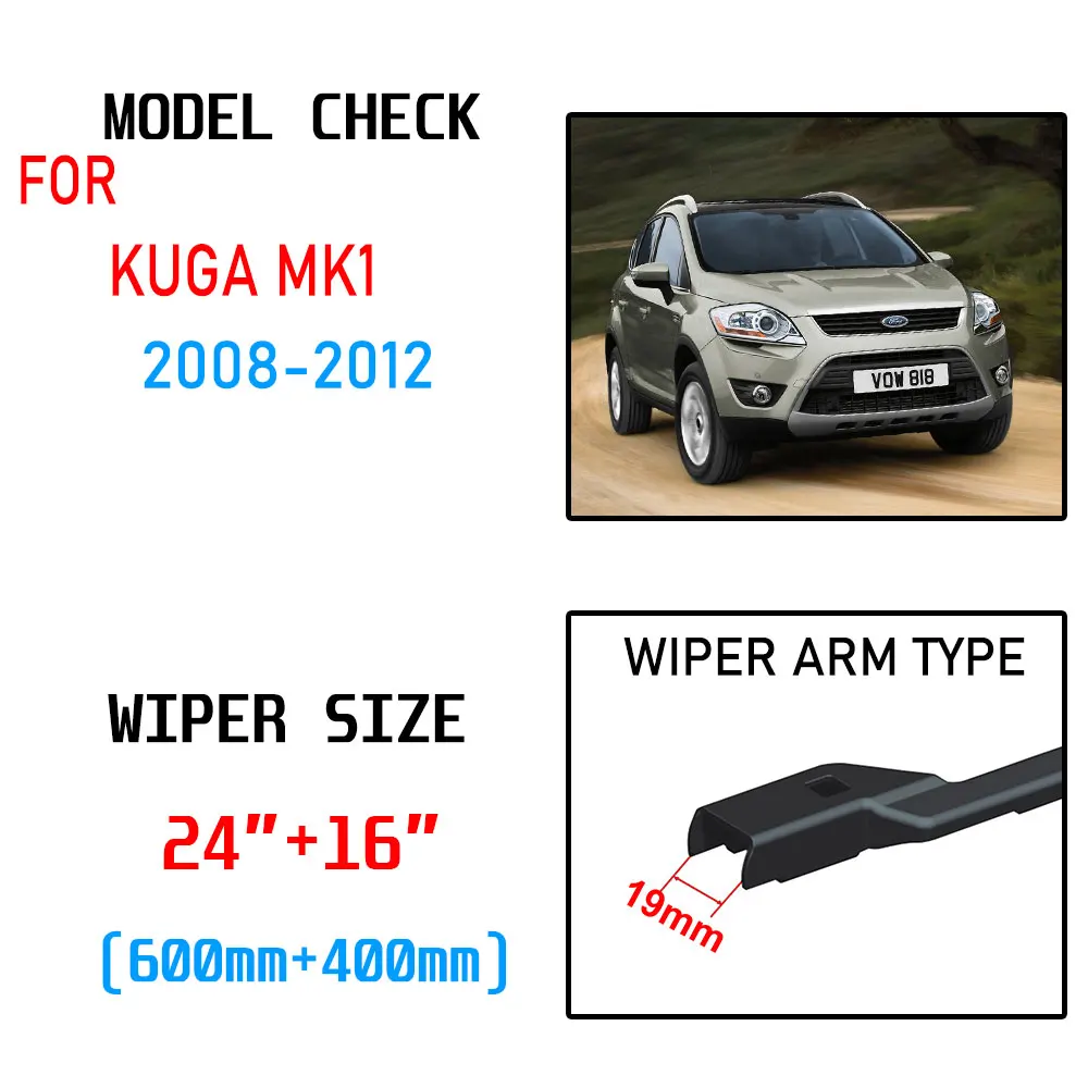For Ford KUGA MK1 2008 2009 2010 2011 2012 Accessories Car Front Window Windshield Windscreen Wiper Blades Brushes Cutter | Автомобили и