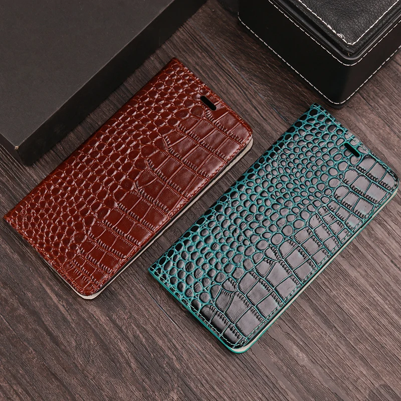 Роскошный чехол для телефона iPhone 6 7 8 Plus X Xs Max с крокодиловой текстурой откидная