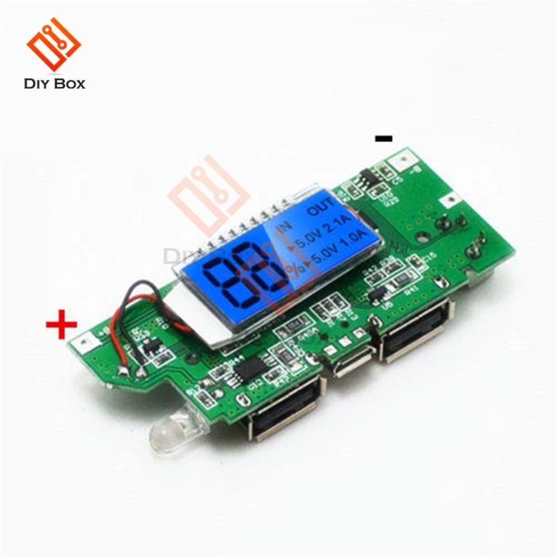 Двойной USB Мобильный Мощность банка аксессуары 18650 Батарея Зарядное устройство PCB
