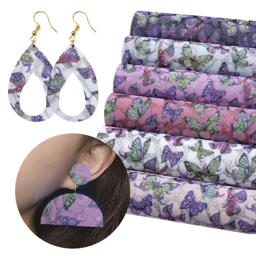 20*33 см бант бабочка блестящая искусственная кожа Ткань Кожа бархатных замшевых