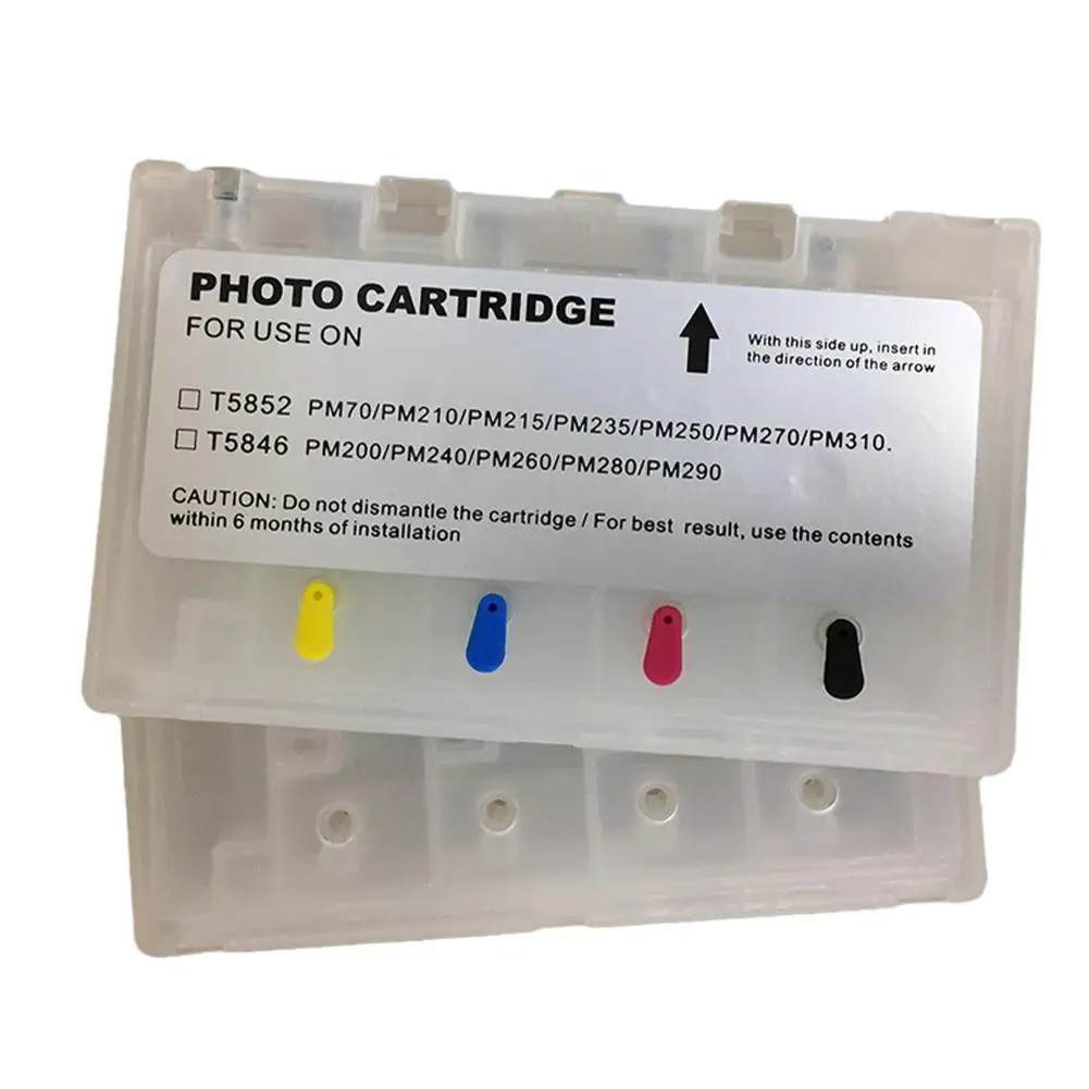 

T5852/T5846 Refillable Ink Cartridge For Picture Mp210/250/270 PM200/240/260/280 Printer With One Time Chip Ink Cartridge V9R7