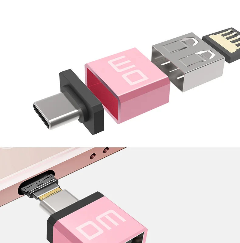 DM AD002 type-C адаптер Micro USB адаптер конвертер Тип USB оборудование для поддержки данных с интерфейсом type-C бесплатно