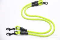 nylon 2 way two dogs pet leash coupler training elastic dog collar belt dog walk running leash lead for pet dogs