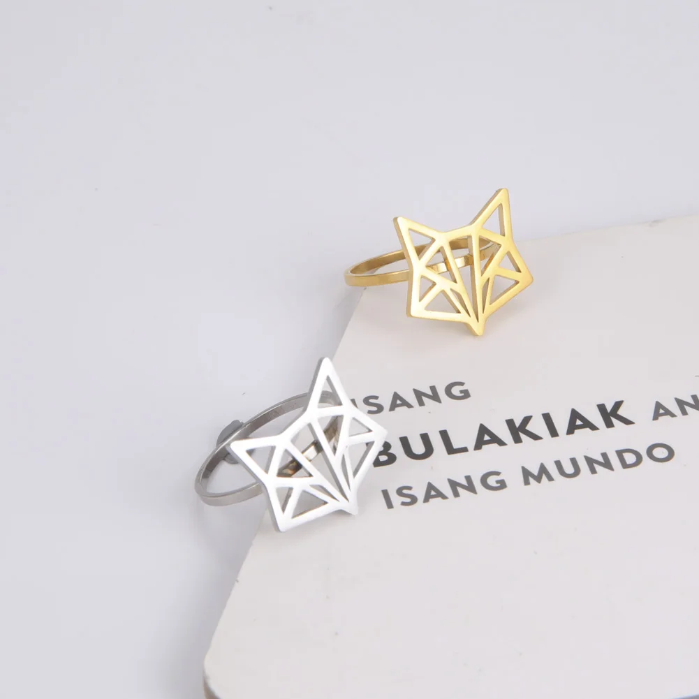 Кольца Skyrim с вырезами и изображением лисы для женщин девочек милые модные