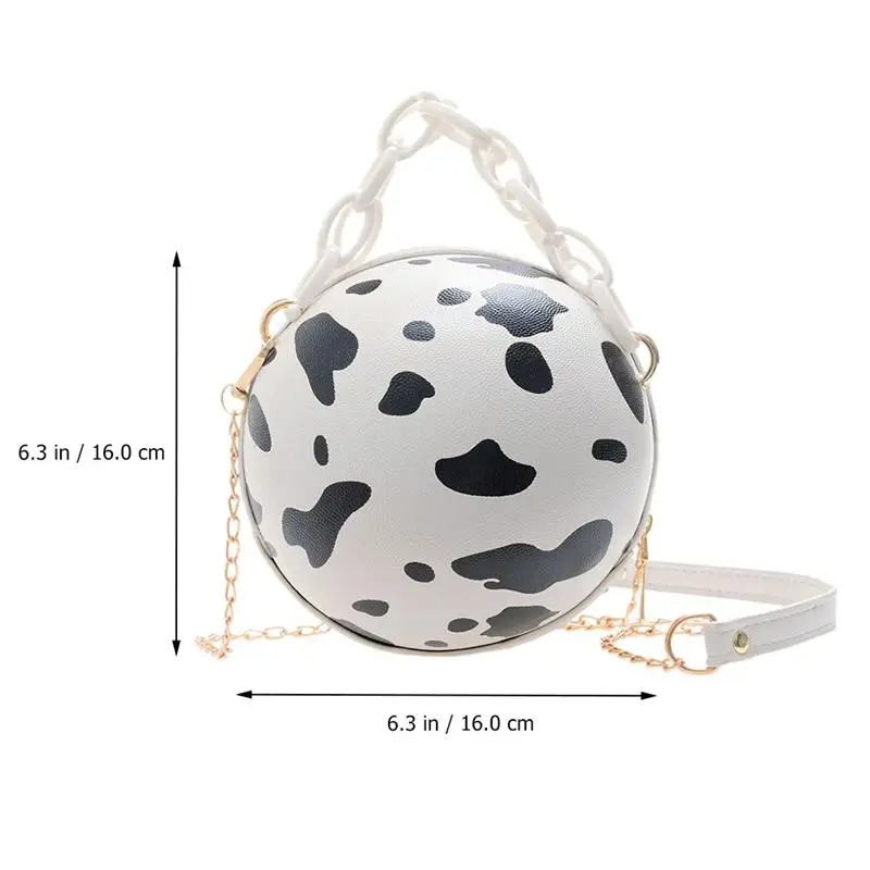 

1Pc Cow Pattern Shoulder Bag Small Shoulder Bag Fashion Hand Bag for Women